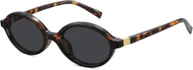 WOWSUN Retro Oval Sunglasses Womens Trendy Sun Glasses Sunnies UV400 Protection