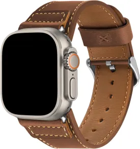 Wristitani Leather Bands Compatible With Apple Watch Band 49mm 46mm 45mm 44mm 42mm 41mm 40mm for Men, Top Genuine Leather Replacement Strap for iWatch Ultra2 Ultra Series 10 9 8 7 SE2 SE 6 5 4 3